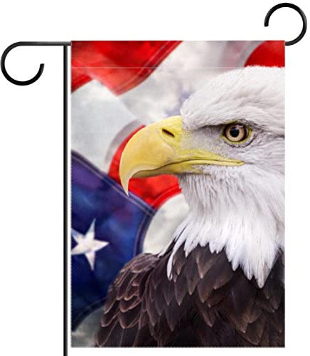 drapeau américain usa aigle Drapeau de jardin 28x40 pouces,Petits drapeaux de cour,bannière verticale Double face,décoration extérieure