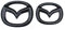 DECAIK 2 Stück Auto Logo Aufkleber Abzeichen für Mazda 6, Auto Emblem Abziehbilder Styling Dekorative, Auto Body Abzeichen Emblem Aufkleber, Auto Zubehör,B Carbon Fiber