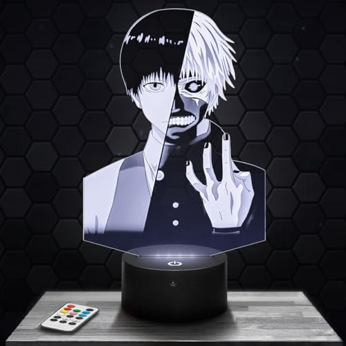 Lampephoto.fr LED-Nachttischlampe T Ghoul, Geschenkidee für Teenager, T Ghoul Manga-Zubehör, Anime-Zeichnungen, Jugendzimmer Jungen Dekoration Büro geschenkidee für teenager Weihnachten TOP