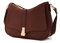 Prettyzys Halbmond-Umhängetasche für Damen, Vintage, Retro, veganes Leder, Clutch, Tragetasche, Umhängetasche, Handtasche für Damen, Braun