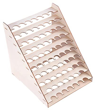 Organisateur de peinture en acrylique 75 trous peintures en bois bouteilles en bouteilles de peinture de peinture support de support, support de tube de peinture