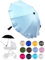 Sonnenschutz universal [Sonnenschirm für Kinderwagen] Buggy UV Schutz 50+ mit Universalhalterung biegsamer Schirm für Rund- und Ovalrohre verstellbar (hellblau)