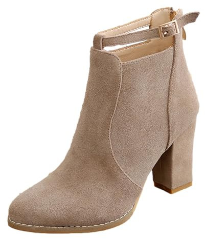 Generico Anfibi Donna Eleganti Tronchetti Donna Invernali Runing Outdoor Mesh Sports Couples Shoes Breathable Shoes Donna Scarpe Autunno Inverno Stivali Donna Beige (Khaki, 41)