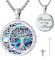 Eusense Árbol de la vida Urnas Collar 925 Sterling Silver Urna Collar para Cenizas Colgante Cremación Joyería Memorial Cenizas Colgante para Hombres Mujeres