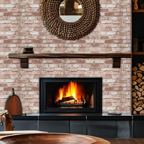 Snewvie Brick Effect Wallpaper 3D Grey Brick Wall Effect Wallpaper Non-Woven Rustic Brick Pattern Vintage Slate for Bedroom Living Room Restaurant Cafe Wall Paper 950 * 53cm