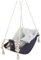 Babyschaukel Kleinkindschaukel Babyliegeschaukel Stoffschaukel Babywippe Wiege (Muster: grau, graufarben Quadrate)