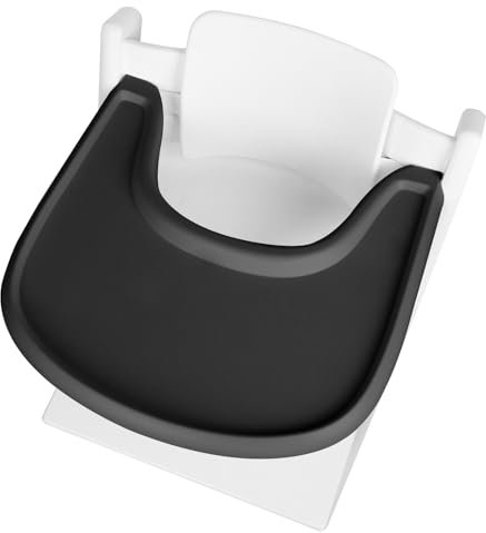 HLVEIN HLVEIN for Stokke Tripp Trapp Vassoio, superficie liscia bianca potente aspirazione, facile da pulire, compatibile con sedia Stokke Tripp Trapp (V2 e oltre), realizzato in plastica senza BPA