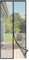 Sekey Moustiquaire Porte Anti-Mouche Sécurité - Aimants Puissants, 90x210 cm, Sans Perçage, Balcon, Translucide, Anti-déchirure, Hydrofuge - Velcro 4cm, Non Rétrécissable, Noir