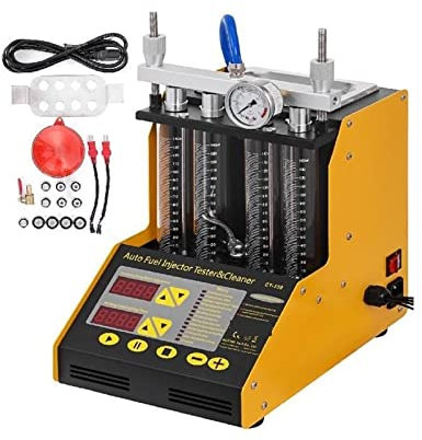 ZKLGS Testeur d'injecteur de Carburant de Nettoyeur Automatique 4 Outils de Nettoyage à ultrasons d'essence de Cylindre CT150 pour débutants