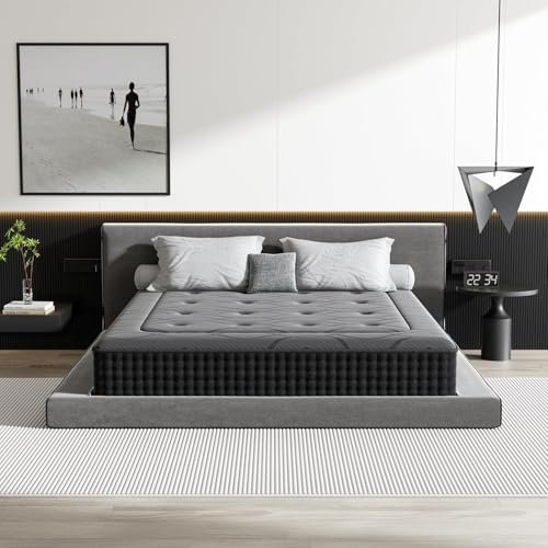 Matratze 140 x 200 cm DEWINNER, Höhe 30 cm, Memory-Schaum, 7 Zonen Federkernmatratze,Leise Kaltschaummatratze, Mittlere Dicke, Hybrid, Individuelle Taschenfedern, Saugfähig und Atmungsaktiv
