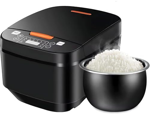 Cuiseur de Riz, cuisinière à Riz Intelligente ménage, 5L Small Riz Cuiacheur, préréglage 24 Heures sur 24 Gardez au Chaud, Une Doublure antiadhésive et Un Plateau fumante, Un Pot à Soupe multicoque