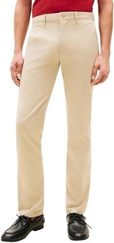 Tommy Hilfiger Herren Chino Hose Core Denton Essential Twill Straight Fit, Beige (Sandalwood), 34W/36L