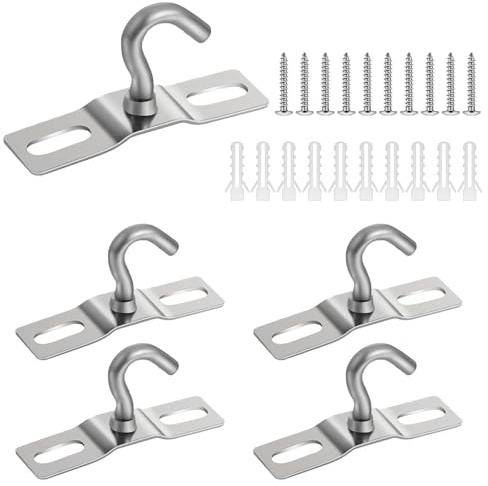 5 Ceiling Light Hook 70mm Chandelier Ceiling Hook for Pendant Light,Plants | Heavy Duty Ceiling Hook for pendant light hanging plants,light fitting hook, Chandelier Hook Screws Mount for Ceiling Fans