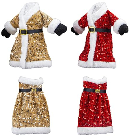Christmas Wine Bottle Covers with Hat, Wine Bottle Cover, Christmas Jumper, Christmas Bottle Bags, Plush Fabric, Wine Bottle Covers, Holiday Party, Table Decoration, Decoration for Christmas