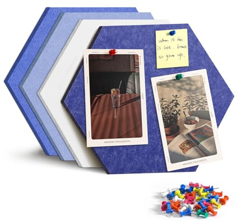 Groß Filz Pinnwand Selbstklebend: 4 Stück Korkplatte Filzplatte Korkwand Filzboard Memotafeln Bulletin Board Memo Boards Wanddekoration für Büro Küche Memoboards