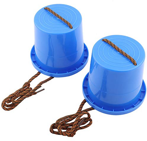 Tissting Stelzen Schuhe Kinder Balance Training, 1 Paar PVC Laufspielzeug interaktiv für Koordination Übung Indoor Outdoor Spiel (Blau)