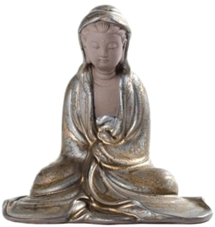 GAOJUNAN Buddha Figur Gartenbuddha - Moderne Kleine Buddha-Statue Aus Keramik Und Metall, Buddha-Ornamente, Kreative Dekoration Für Zuhause Büro Schnitzerei Figur