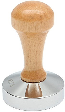 Baogu Coffee Tamper 55mm Stainless Steel Flat Base Professional Coffee Bean Press Wood Handle