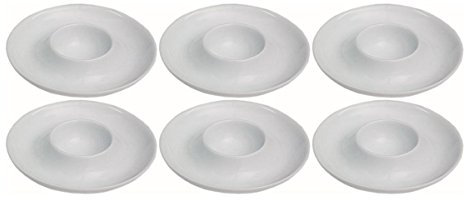 Eierbecher Porzellan weiß stapelbar mit Ablage Set