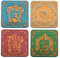 Harry Potter Hogwarts Crest Posavasos, hojalata, Multicolor, 1 x 9 x 9 cm