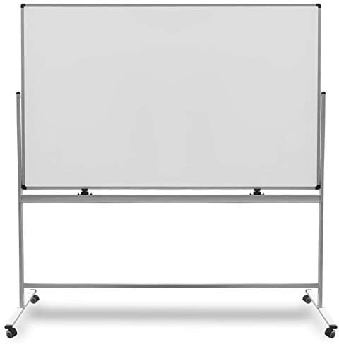 Office Marshal Mobiles Whiteboard/Doppelseitige Whiteboard- mit Alurahmen, magnetisch (100x150 cm)
