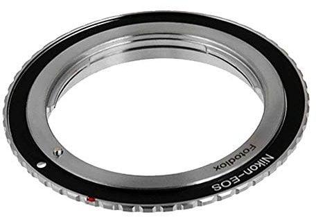 Fotodiox Adaptador de Lente FC10 Compatible con Lentes Nikon F a cámaras de Montaje EOS EF y EFS, Incluye Chip de confirmación de Enfoque Gen10