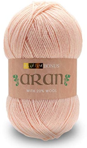 Sirdar Hayfield Bonus Aran with Wool, Pale Pink (625), 400g
