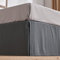 SLEEP ZONE Plissee-Bettröcke, Queen-Size-Größe, 38,1 cm, maßgeschneidert, einfach anzubringen, antistatisch, lichtbeständig (Queen, Grau)