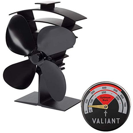 Valiant Premium IV FIR627 Kaminventilator und magnetisches rotes Thermometer, Set