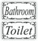 Bathroom and Toilet Door Signs Multi Pack of two Door Signs