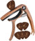 Anpro Guitar Capo with 6 Guitar Picks for Acoustic and Electric Guitar, Ukulele, Mandolin and Banjo, Wood grain