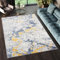 TAPISO Shine Teppich Kurzflor Hellgrau Gold Marmor Design Wohnzimmer Schlafzimmer 3D Optik Modern Design ÖKOTEX 250 x 350 cm