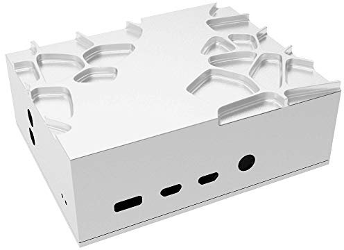 Akasa Compatible Aluminium Case for Raspberry Pi 4B with Thermal Kit - Silver