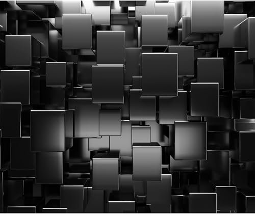 decomonkey Fototapete Abstrakt 350x256 cm XXL Design Tapete Fototapeten Tapeten Wandtapete moderne Wand Schlafzimmer Wohnzimmer 3d Effekt Optik Geometrisch