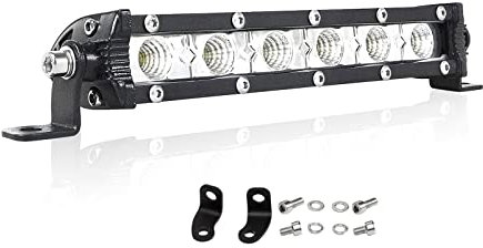 PICAA Led Arbeitsscheinwerfer 7 Zoll 22.5CM 30W einzelne Reihe Led Lichtbalken 12V Slim Led Zusatzscheinwerfer Bar Flutlicht LED Arbeit Licht Bar für SUV Offroad ATV UTV Traktor 4x4 Auto