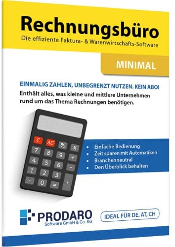 Rechnungsprogramm - Prodaro Rechnungsbüro MINIMAL