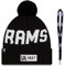 New Era Mützen - Wintermütze - American Football - NFL - Seahawks - Raiders - Vikings - Patriots - Packers - Falcons - Cardinals - 49ers - Limited Schlüsselband (Rams Blk)