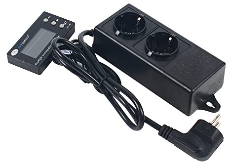 Digitaler LCD Temperaturregelung Temperaturschalter Thermostat AC 220V 0~50℃ Schwarz für Aquarium Gewächshaus