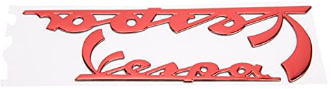 Akozon Emblem Aufkleber, 3-dimensionales Motorrad Emblem Aufkleber für GTS300 LX125 LX150 IE Sprint Primavera 300 LX LXV(rot)