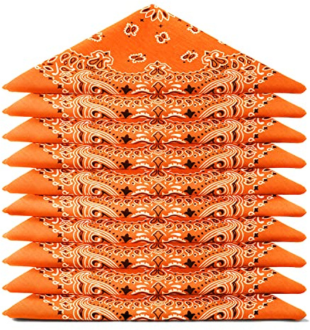 Karl Loven BANDANA Stück - Paisley Mandala Muster - 100% Baumwolle TÜV geprüft - Dicker Stoff - 20 Exklusivfarben