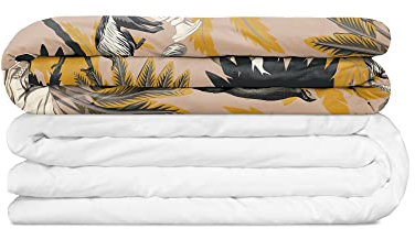 Balance Therapiedecke Gewichtsdecke mit Bezug FLORAL - Schwere Decke für Erwachsene/Jugendliche Bettdecke für besseren Schlaf aus Baumwolle 150x220 cm 8kg
