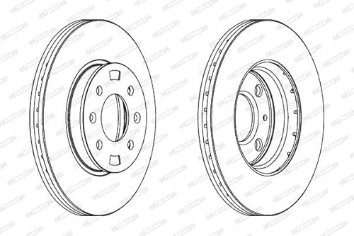 FERODO DDF1603C 2x Bremsscheiben Vorne Ø256mm Belüftet Kompatibel mit HYUNDAI i20 PB, PBT 517121G000 DDF1603C