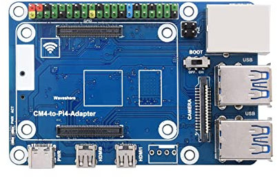Waveshare CM4-to-Pi4-Adapter for Raspberry Pi CM4, Alternative Solution for Raspberry Pi 4B(Can be Used as Pi 4B by Combining The Adapter with CM4)