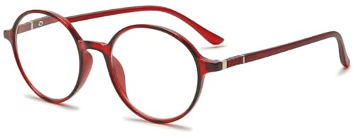 VEVESMUNDO Blaulichtfilter Lesebrille Runde Retro Groß Damen Herren Anti Blaulicht Lesehilf Sehhilfe Brille +1.0,+1.5,+2.0,+2.5,+3.0,+3.5,+4.0