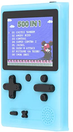 Alomejor Retro-Spielekonsole, Lustige Handheld-Spielekonsole für Amateur-Heimreisen (Blau)