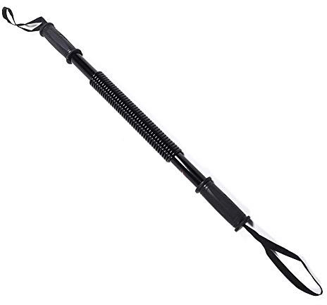 VBESTLIFE Power Twister Bar, Multifunktionaler Arm-Krafttrainer, Federkraft-Muskeltrainer, Fitnessgerät für Brust, Schulter, Unterarm, Bizeps und Arm (Schwarz)