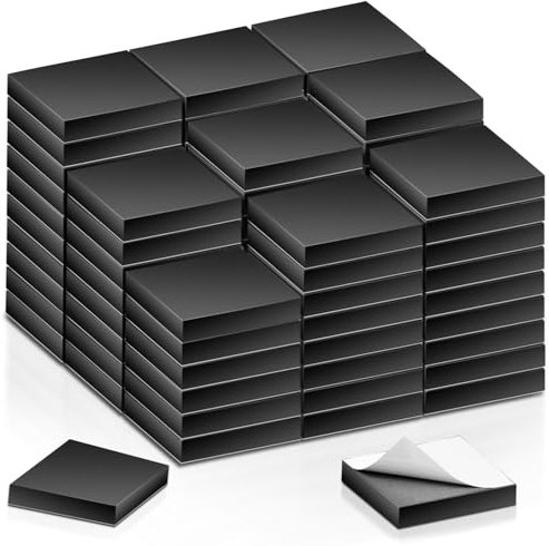 MAGXCENE Placas magnéticas Autoadhesivas, 80 Unidades, Tiras magnéticas, Autoadhesivas, Fuertes, 20 x 20 x 2 mm, imanes autoadhesivos, imanes Planos