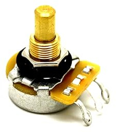 CTS Potentiometer A500K 500K Logarithmic Audio Solid Shaft 6,40 mm 3/8 Zoll 450GT Imperiale Maße für Einzelcoils oder P90 Gitarren-Tonabnehmer