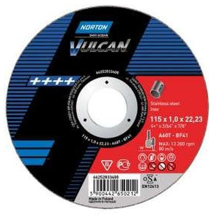 NORTON Trennscheibe gerade 41 | 125x1,6x22,23 A 46 T Inox Vulcan Inox
