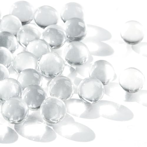 FUTUREPLUSX 5 LB Glass Marbles, 0.63 Inch Clear Marbles Bulk
